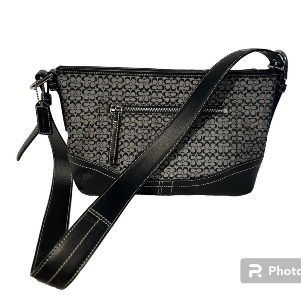 Coach Black and Gray Shoulder Bag